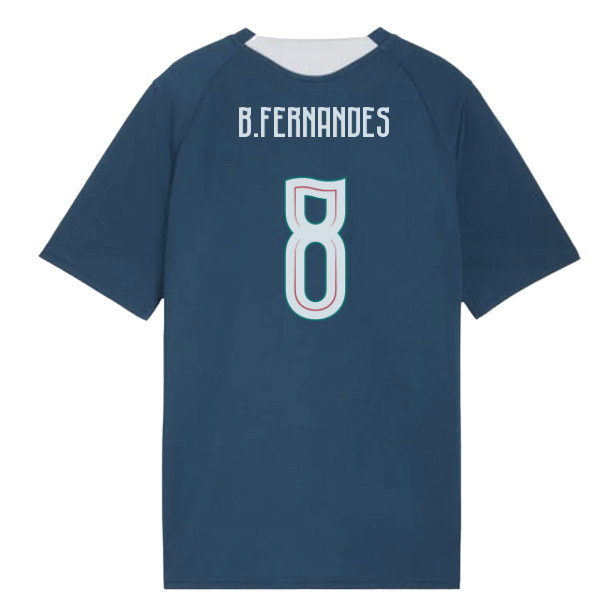2026-2027 Portugal Training Jersey (Ocean Tropic) - Kids (B.Fernandes 8)-SoccerKits Hub | Buy Soccer Jerseys Online